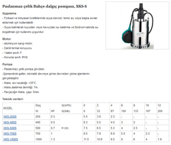 XKS-S Teknik Detay